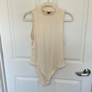 cream high neck bodysuit